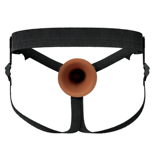 Fantasy X-Tensions Elite Hollow Silicone Strap-On 8 in. Brown - Image 5