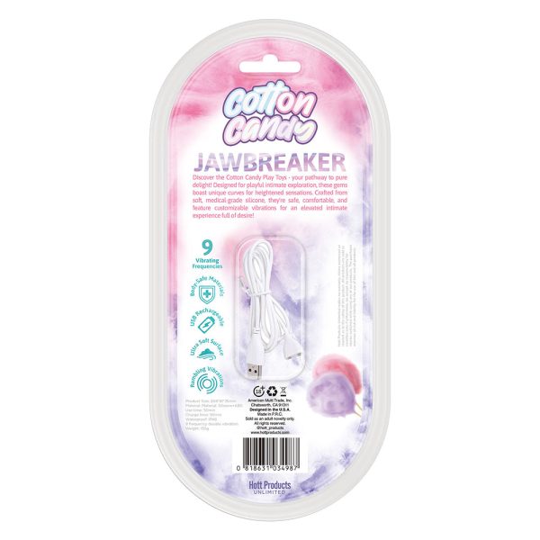 Cotton Candy Jaw Breaker Silicone Vibrator with Stimulator 9 Frequencies - Image 3