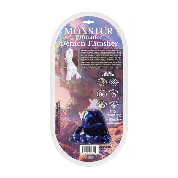 Monster Romance Demon Thrasher with Vibrating Bullet Silicone Dildo 6.5 in. - Image 3