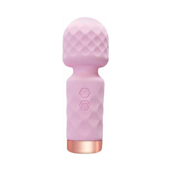 Wet Dreams Lil'' Wanderer Mini Massage Wand Multi-Speed Silicone Pink - Image 2
