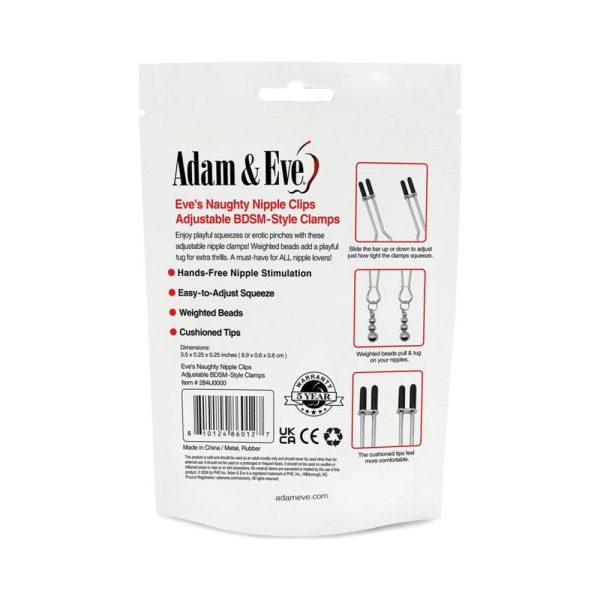 Adam & Eve Eve''s Naughty Nipple Clips (Bag Packaging) - Image 6