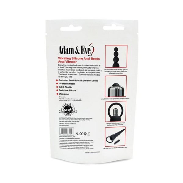 Adam & Eve Vibrating Silicone Anal Beads (Bag Packaging) - Image 7