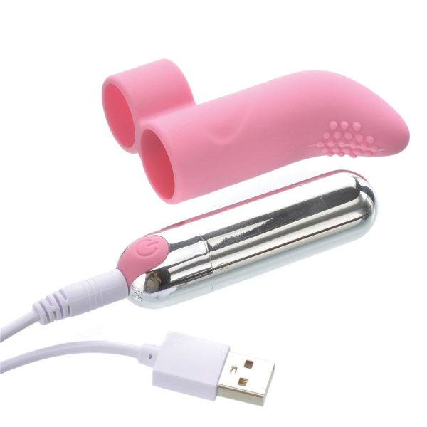 Adam & Eve Silicone Rechargeable Finger Vibe (Bag Packaging) - Image 8