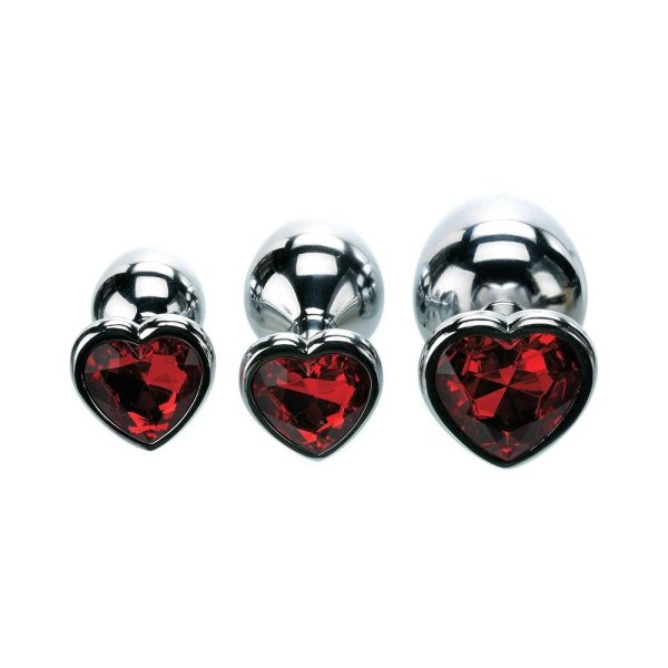 Adam & Eve Three Hearts Gem Anal Plug Set - Image 6