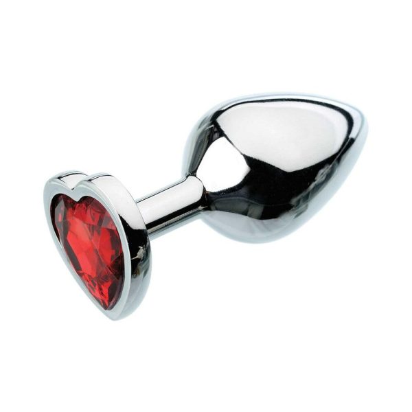 Adam & Eve Red Hearts Gem Anal Plug Medium - Image 2