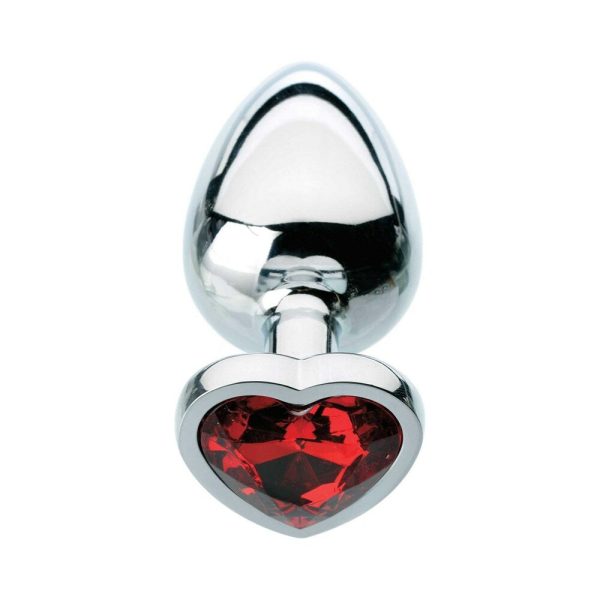 Adam & Eve Red Hearts Gem Anal Plug Medium - Image 3