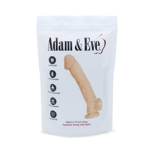 Adam & Eve Adam''s Cock 10 in. Dildo (Bag Packaging) - Image 3