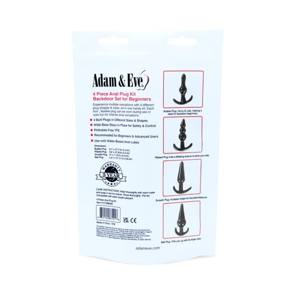 Adam & Eve 4-Piece Anal Plug Kit (Bag) - Image 5