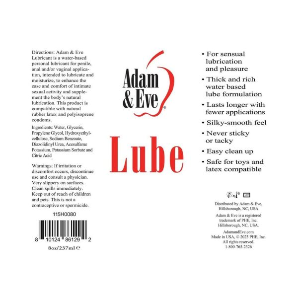 Adam & Eve Water-Based Lubricant 8 oz. - Image 4