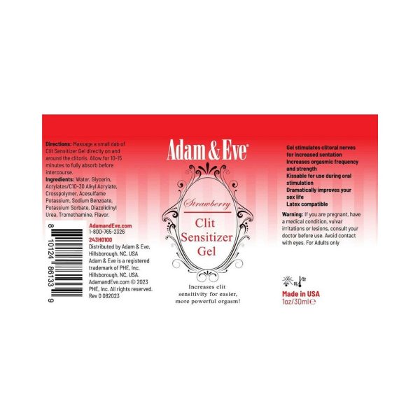 Adam & Eve Strawberry Clit Sensitizer 1 oz. - Image 4