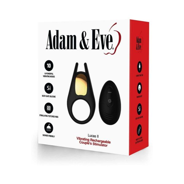 Adam & Eve Lucas II Vibrating Rechargeable Couple''s Stimulator - Image 9