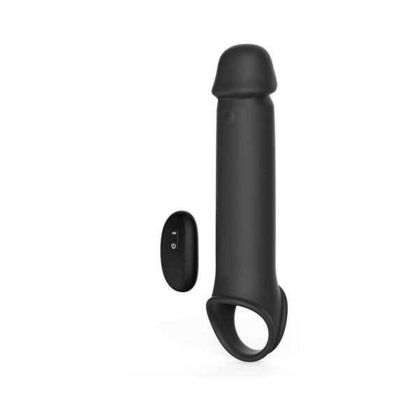 Adam & Eve Adam''s XL Vibrating Extension Silicone with Remote Control - Image 3