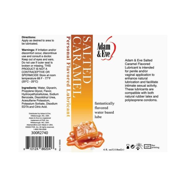 Adam & Eve Flavored Lubricant Salted Caramel 4 oz. - Image 4