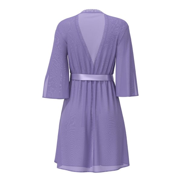 Magic Silk Sheer Passion Flutter Sleeve Robe Very Peri L/XL - Image 6