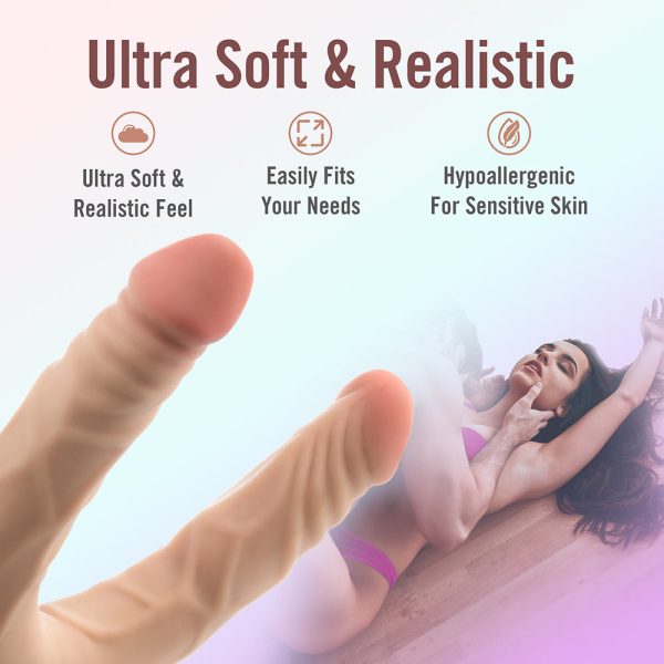Dr. Skin Plus 14 in. Posable Double Dong Beige - Image 9