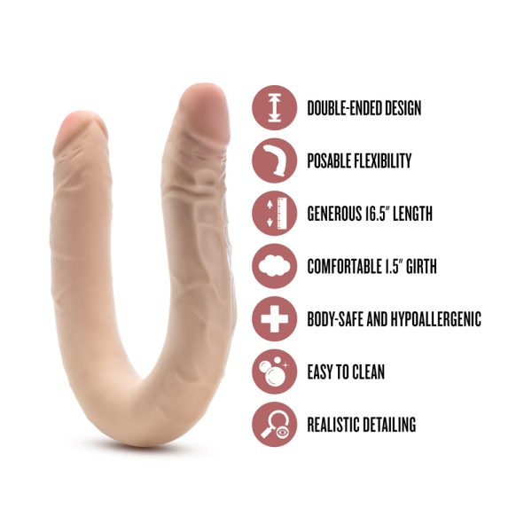 Dr. Skin Plus 16.5 in. Posable Double Dong Beige - Image 7