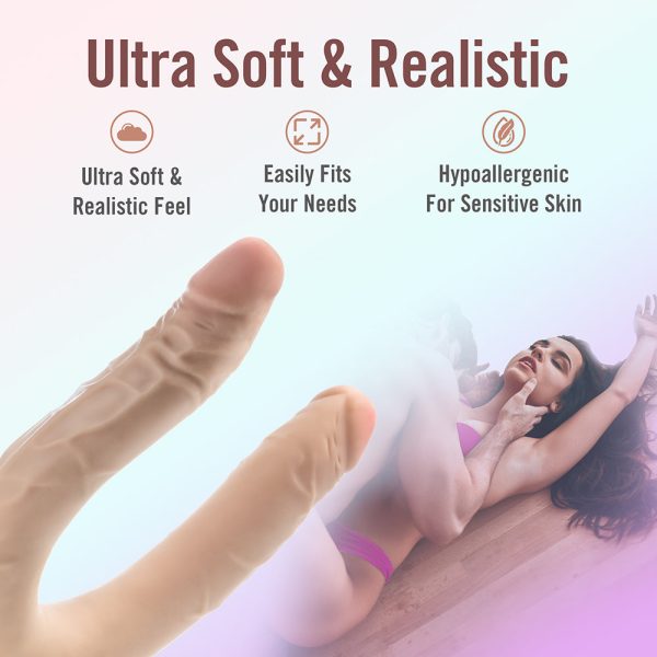 Dr. Skin Plus 16.5 in. Posable Double Dong Beige - Image 9