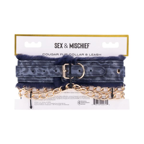 Sportsheets Sex & Mischief Cougar Fur Collar & Leash - Image 10