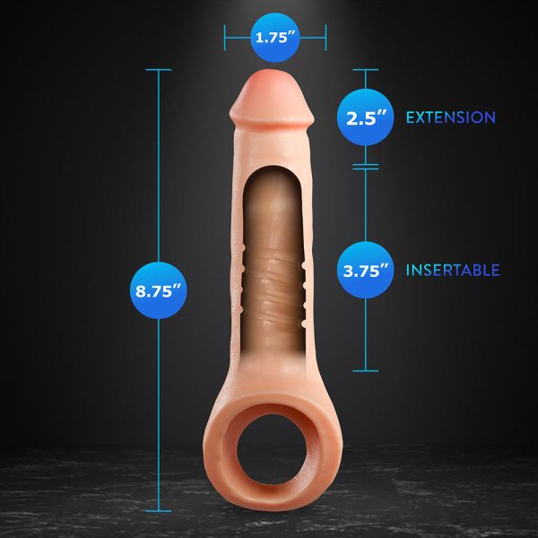Performance Plus Thrive 2.5 in. Silicone Penis Xtender Beige - Image 8