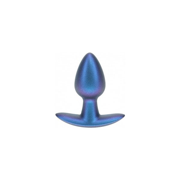 Ouch! Smooth Silicone Anal Plug Small 2.6 in. Metallic Blue - Image 2