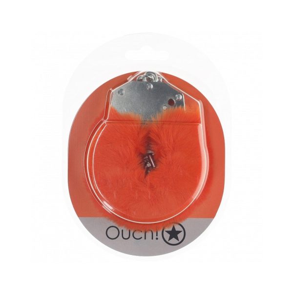 Ouch! Heavy-Duty Fluffy Handcuffs Orange - Image 2