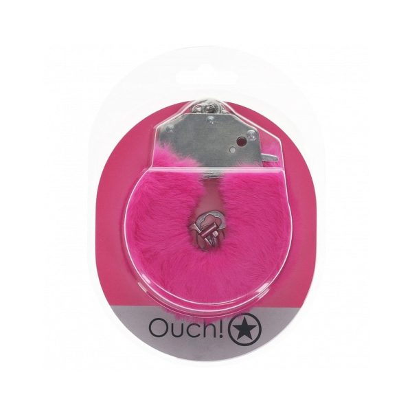 Ouch! Heavy-Duty Fluffy Handcuffs Pink - Image 2