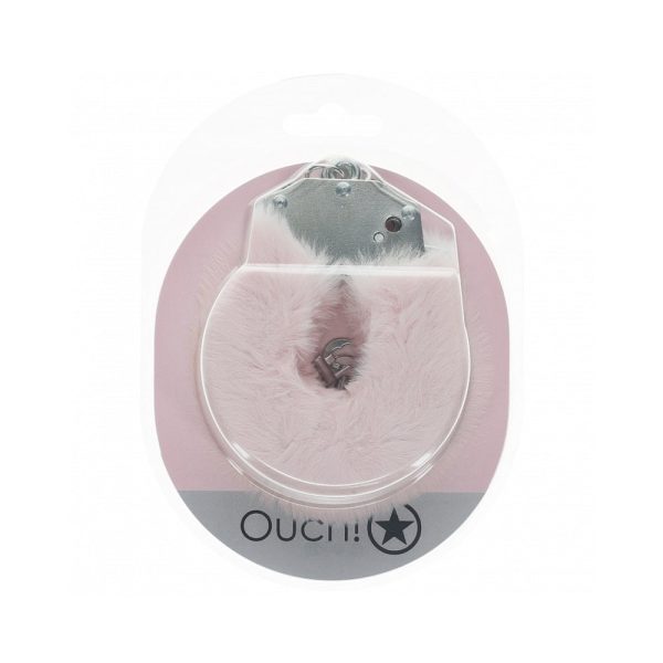 Ouch! Heavy-Duty Fluffy Handcuffs Powder Pink - Image 2