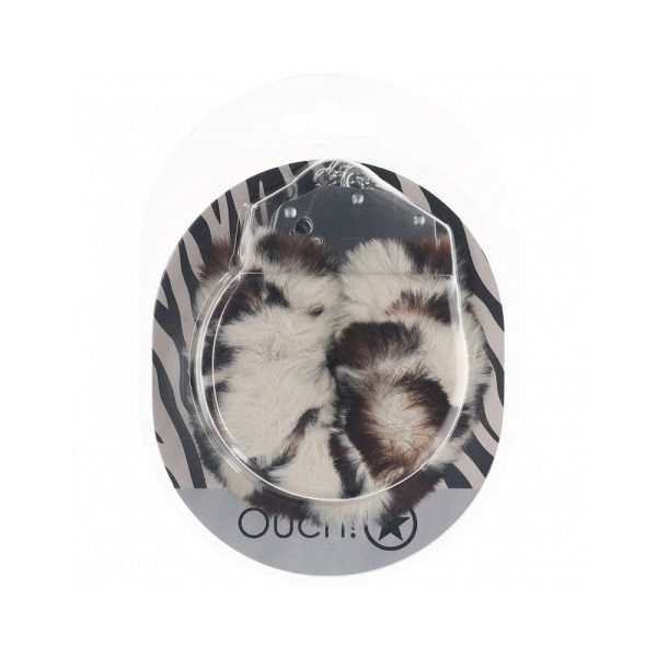 Ouch! Heavy-Duty Fluffy Handcuffs Snow Leopard - Image 2