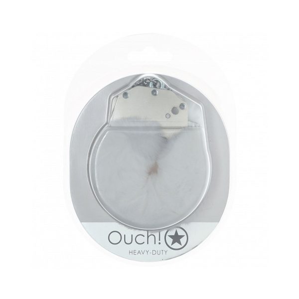 Ouch! Heavy-Duty Fluffy Handcuffs White - Image 2