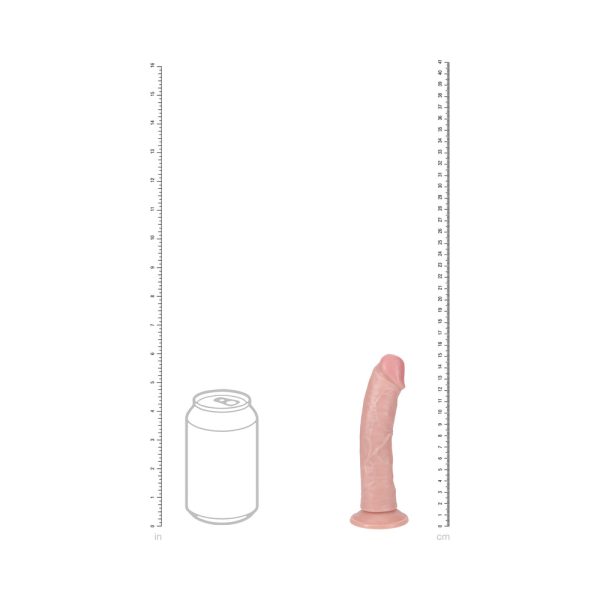 RealRock 6 in. Vibrating Cock Regular Curved Beige - Image 9