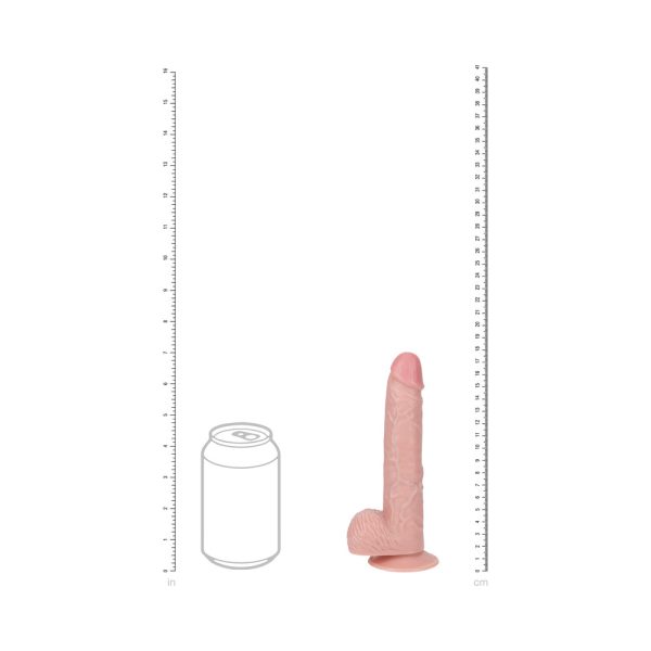 RealRock 7 in. Vibrating Cock with Balls Regular Straight Beige - Image 9