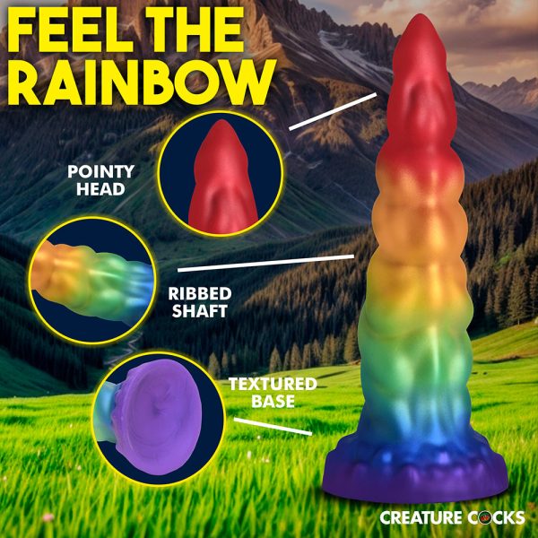 Creature Cocks Rainbow Horn Silicone Dildo - Image 10