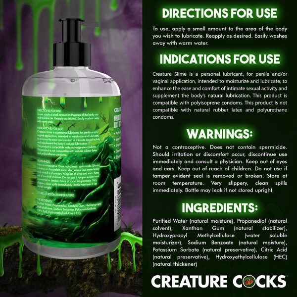 Creature Slime Water-Based Lubricant 16 oz. - Image 9