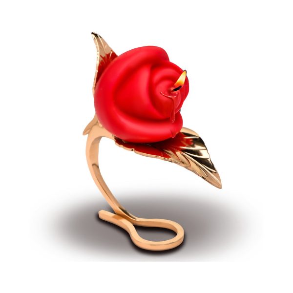 Master Series Burning Passion Rose Candle with Holder - Image 2