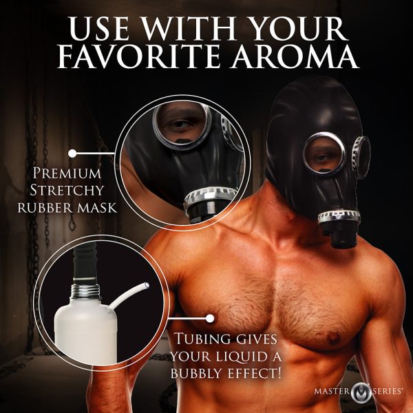 Master Series Rubber Gas Mask with Bottle - Image 4
