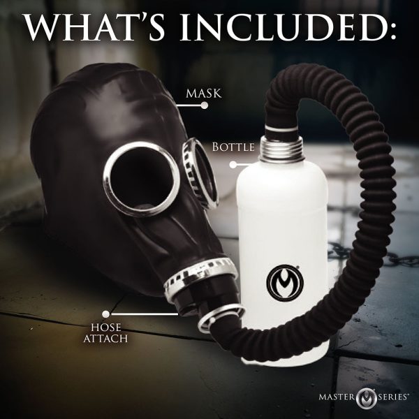 Master Series Rubber Gas Mask with Bottle - Image 7