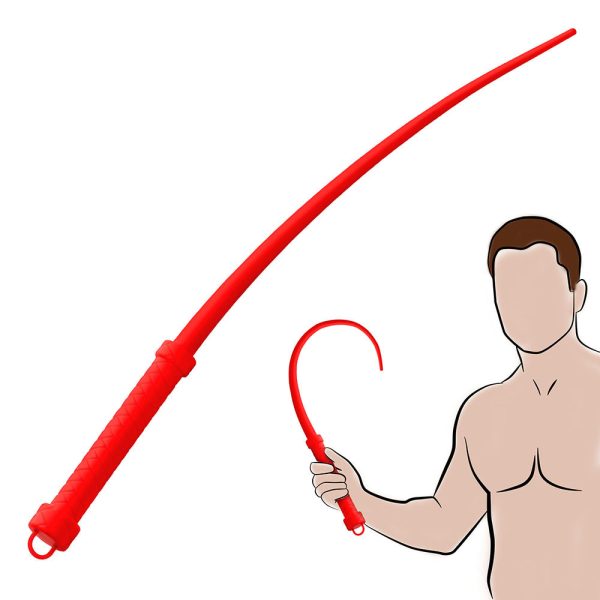Master Series Viper Tail Silicone Whip Red - Image 2
