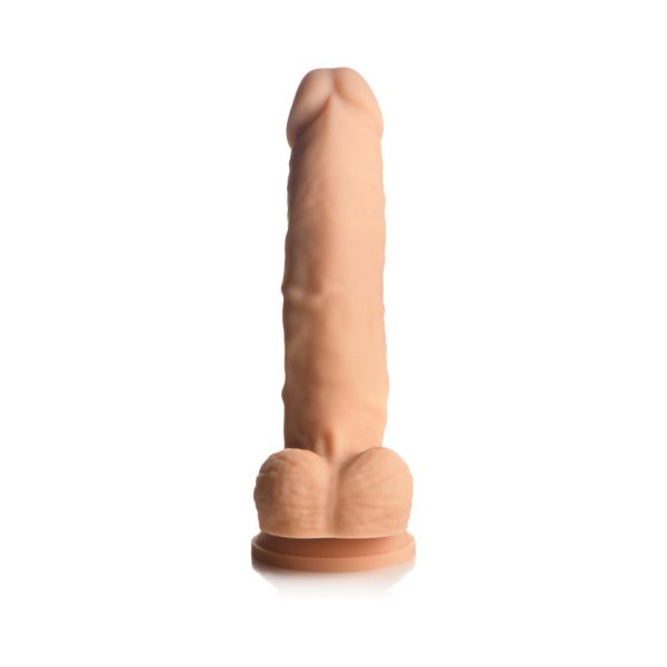 Easy Riders 7 in. Silicone Dildo with Balls Light - Image 3