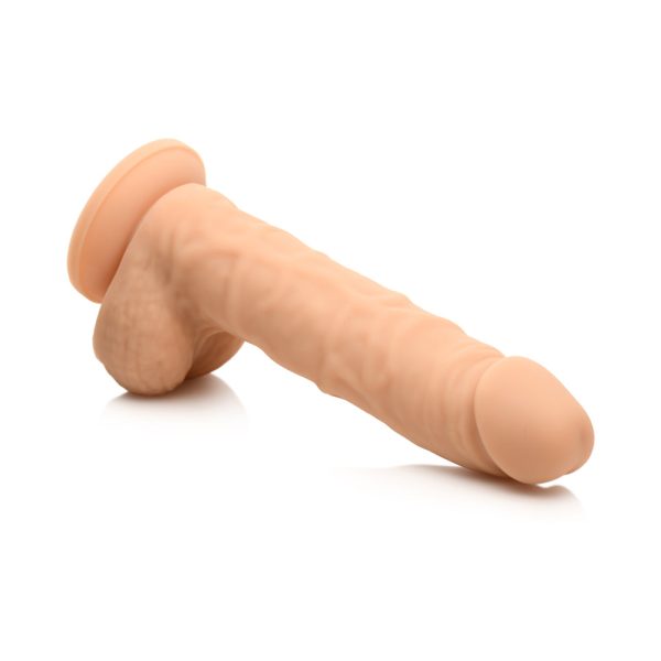 Easy Riders 7 in. Silicone Dildo with Balls Light - Image 4