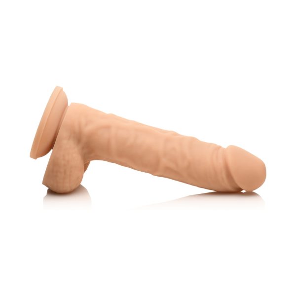 Easy Riders 7 in. Silicone Dildo with Balls Light - Image 5