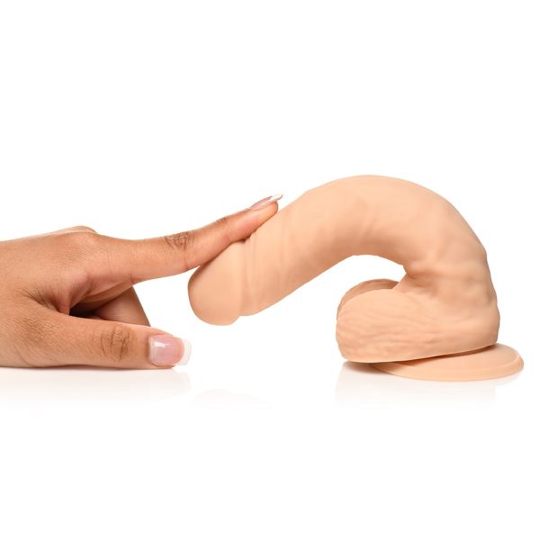 Easy Riders 7 in. Silicone Dildo with Balls Light - Image 7