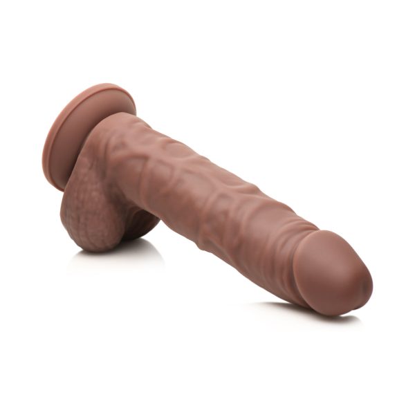 Easy Riders 7 in. Silicone Dildo with Balls Dark - Image 4
