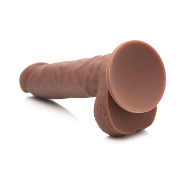 Easy Riders 7 in. Silicone Dildo with Balls Dark - Image 6
