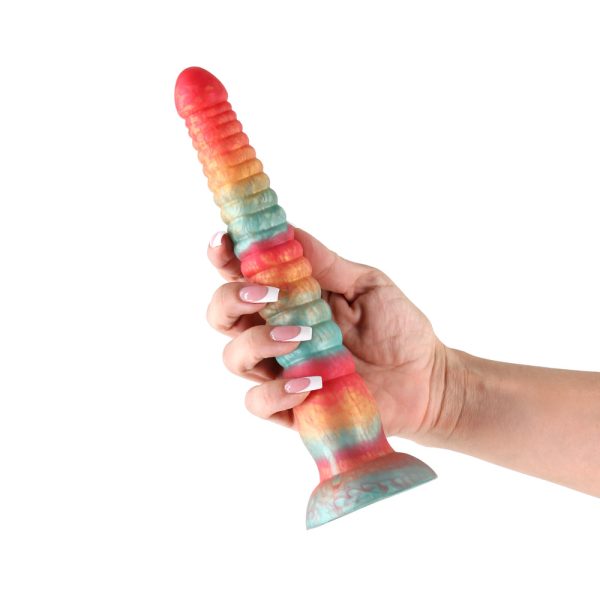 Colours Stacked 9 in. Dildo Red/Gold - Image 3