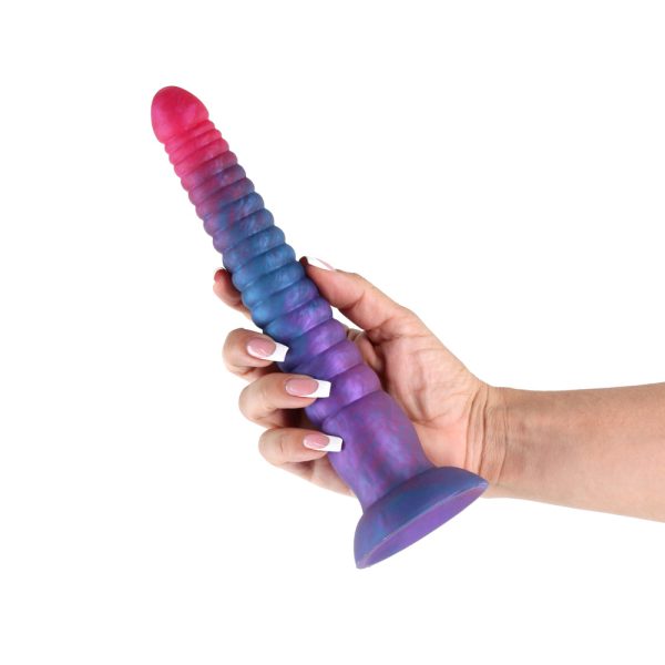Colours Stacked 9 in. Dildo Pink/Blue - Image 3