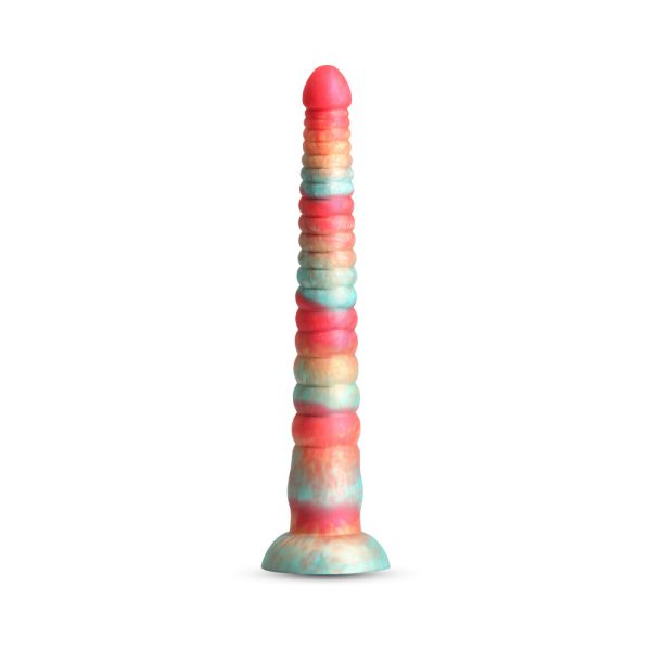 Colours Stacked 12 in. Dildo Red/Gold - Image 2