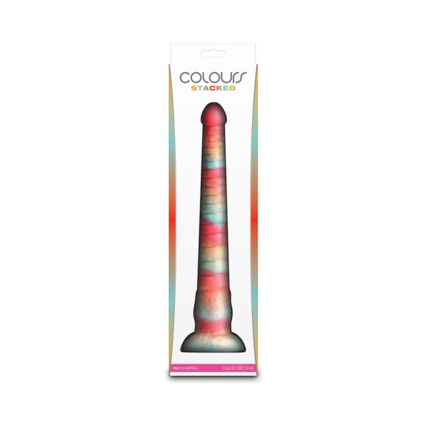 Colours Stacked 12 in. Dildo Red/Gold - Image 4