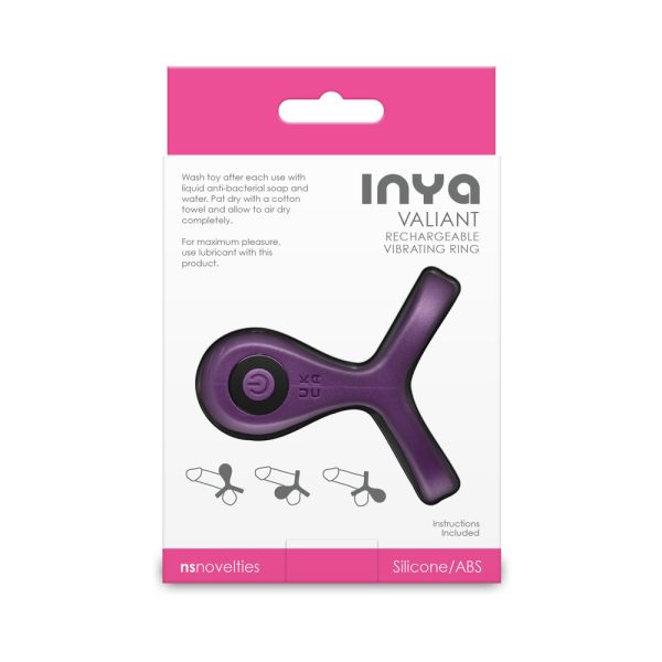 INYA Valiant Rechargeable Vibrating Ring Berry - Image 4