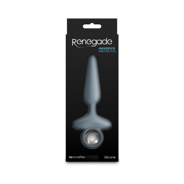 Renegade Maverick Rechargeable Vibrating Anal Plug Gray - Image 4