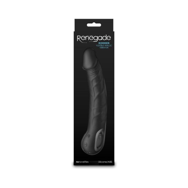 Renegade Rimmer Rechargeable Flexible Phallic Vibrator Black - Image 4